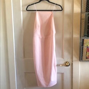 ASOS sz 6 pink backless midi dress